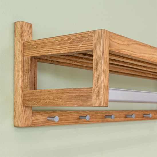 wooden coat rack, oak coat rack, modern coat rack