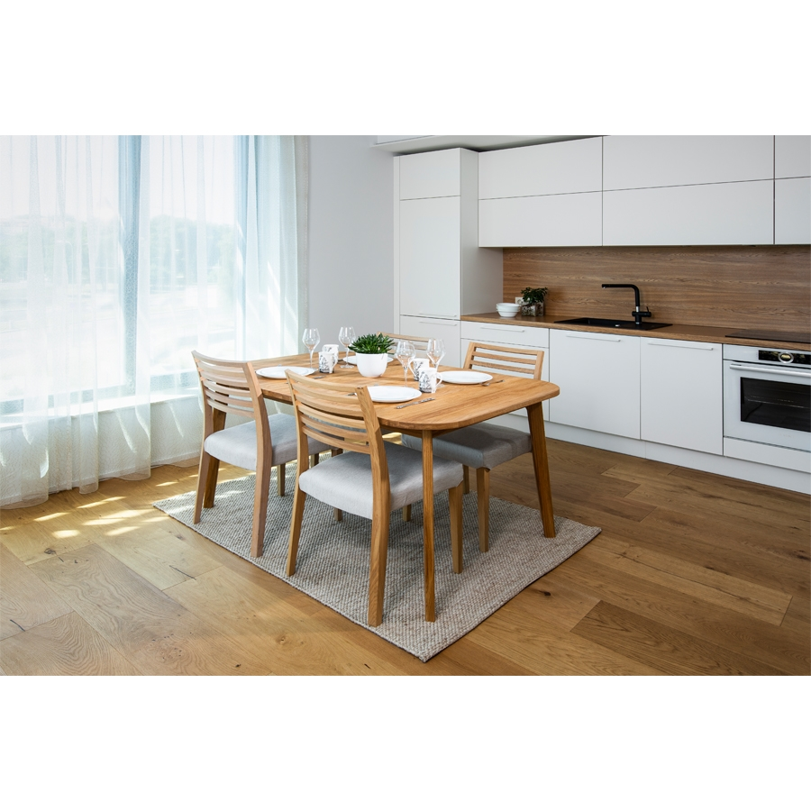 Woodek Esstisch BERG 150 aus massiver Eiche, erweiterbarer Holztisch mit Verlängerungen, geölt | Woodek Design – Bild 3