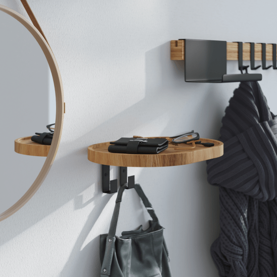 wooden coat rack