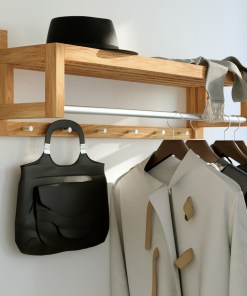 wooden coat rack