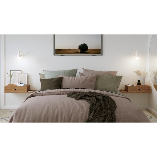 nightstand, floating nightstand, wooden nightstand, bedside table, wooden bedside table