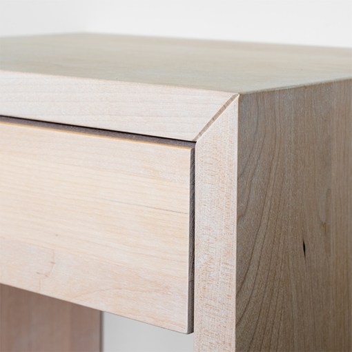 cube, floating nightstand, wooden nightstand, birch nightstand, wooden bedside table