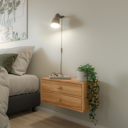 wooden nightstand