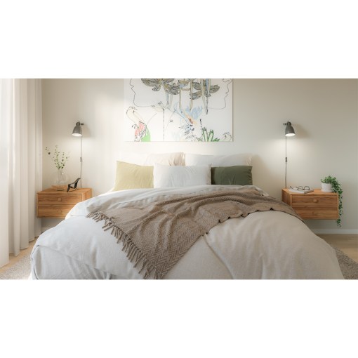 wooden nightstand, floating nightstand, bedside table
