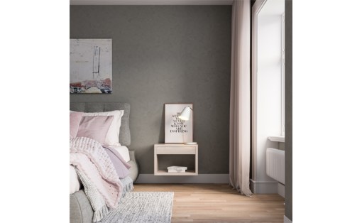 cubic, wooden cubic, wooden nightstand, floating nightstand, bedside table
