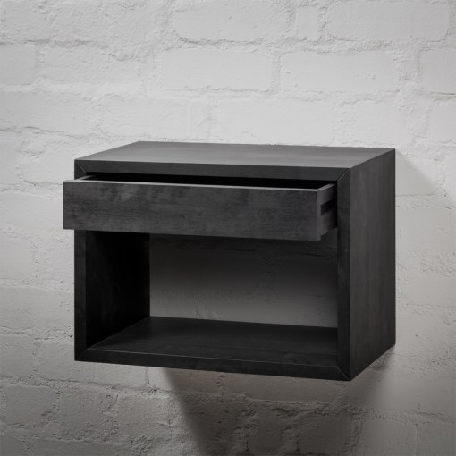 cubic, wooden cubic, wooden nightstand, floating nightstand, bedside table