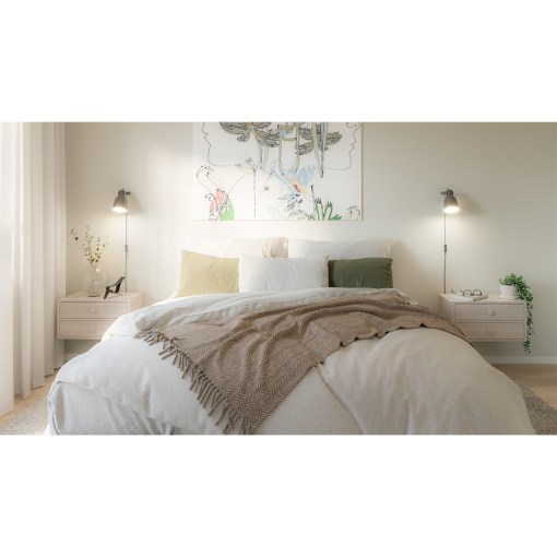 wooden nightstand, floating nightstand, bedside table