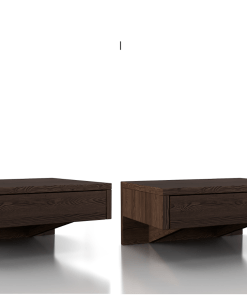 Nachttisch 2er Set, Wandschublade BO, braun