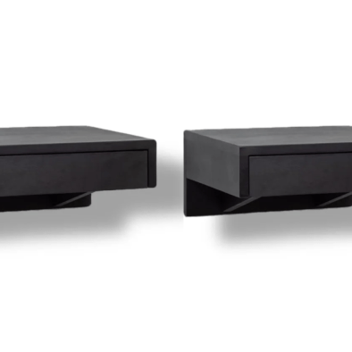 Nachttisch 2er Set, Black Wall Drawer BO, schwarz