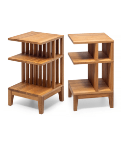 Set aus 2 Beistelltischen / Nachttischen CELINE aus massiver Eiche – modernes Design, matt lackiert | Woodek Design