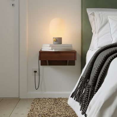 Schwebendes Nachttisch Bo, Walnuss