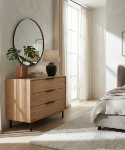 Kommode Bergen aus Eiche, 3 Schubladen | Woodek Design