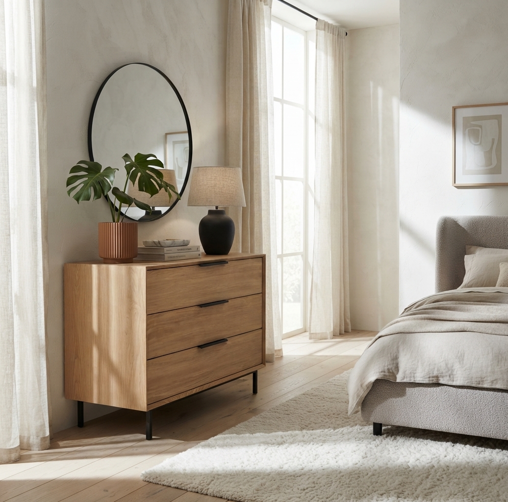 Kommode Bergen aus Eiche, 3 Schubladen | Woodek Design