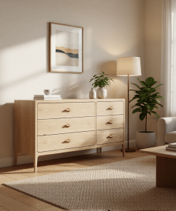 Kommode Elin 6 Schubladen aus massiver Eiche | Woodek Design