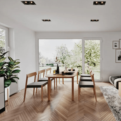 Eichenesstisch Berg 200 cm + Verlängerung, natürliches Öl