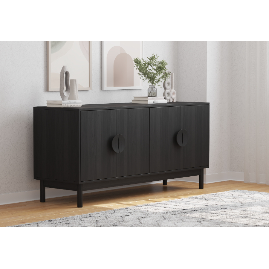 Eichen-Sideboard Celine 160, schwarz