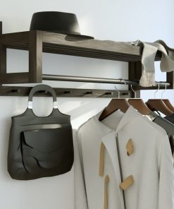 wooden coat rack