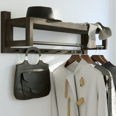 wooden coat rack