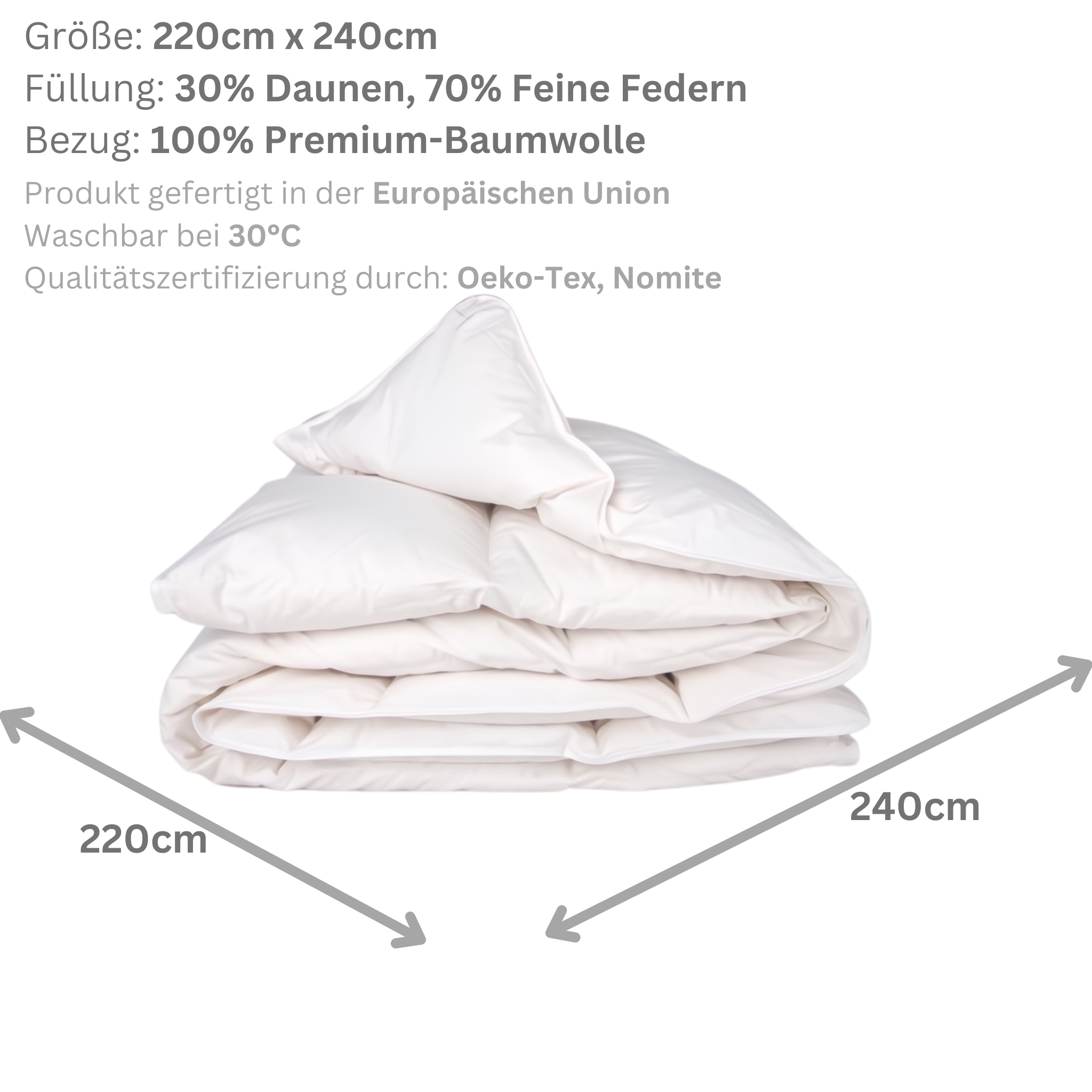 Woodek Luxus-Daunendecke – Premium Wärme für erholsamen Schlaf – Bild 5