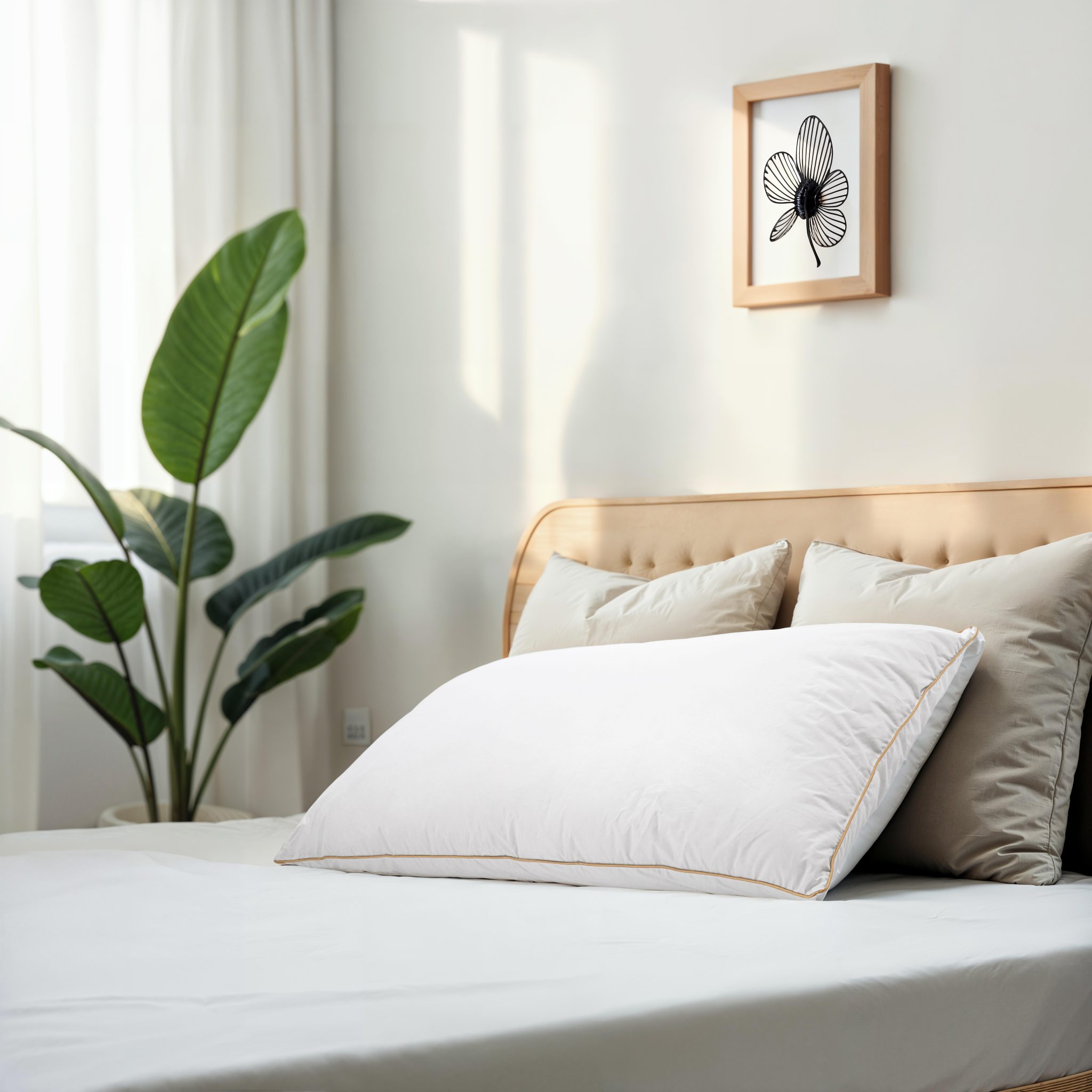 Luxuriöses Daunenkissen – Premium-Baumwollstoff für ultimativen Komfort