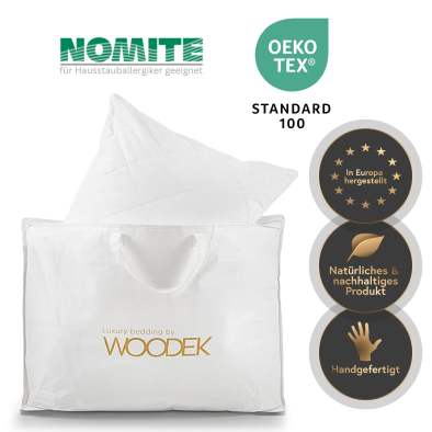 Woodek Luxus Seidenkissen mit abnehmbarem Reißverschlussbezug
