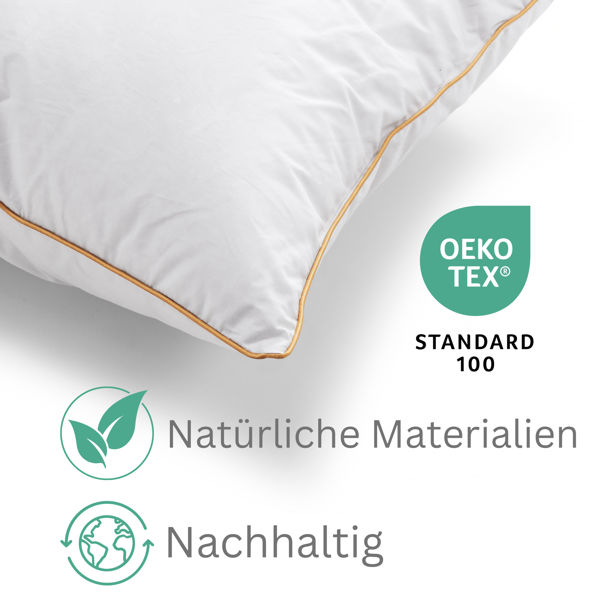 Luxuriöses Daunenkissen – Premium-Baumwollstoff für ultimativen Komfort – Bild 3