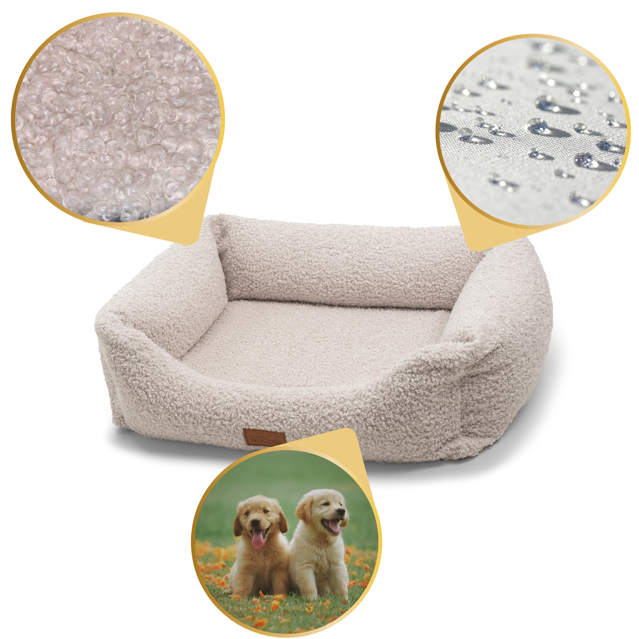 Ergonomisches Milo-Hundesofa von Woodek Design, medium – Luxuriöses und Nachhaltiges Hundebett – Bild 4