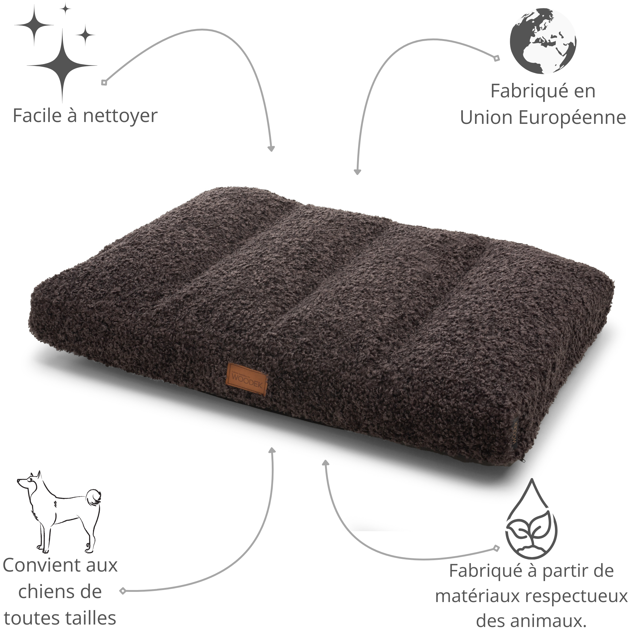 Teddy Ergonomische Hundematratze von Woodek Design, groß – Luxuriöse und Komfortable Schlafunterlage für Große Hunde – Bild 7