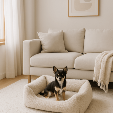 Milo Hundesofa von Woodek Design – Ergonomischer Komfort für kleine Hunde