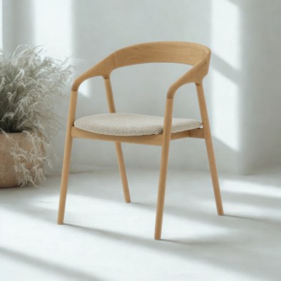 Esszimmerstuhl Celeste – skandinavische Eleganz in natürlichem Eichenholz oder schwarzem Eichenholz | Woodek Design