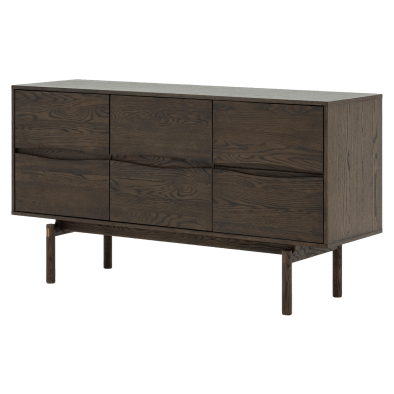 Celeste Kommode aus massiver Eiche, Espresso-Lack | Woodek Design