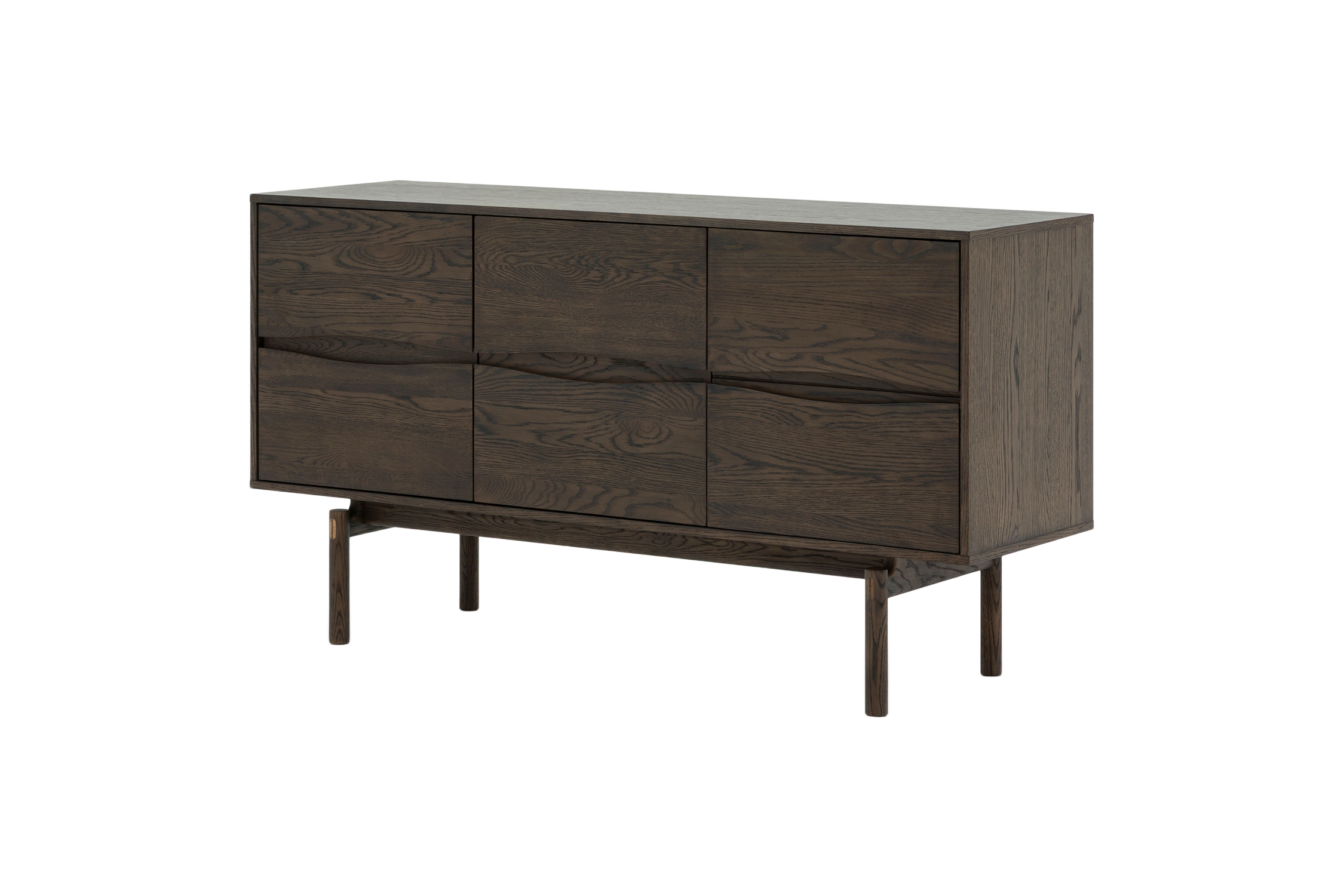 Celeste Kommode aus massiver Eiche, Espresso-Lack | Woodek Design