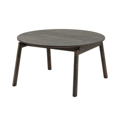 CELESTE Runder Couchtisch Eiche Espresso 80 cm | Woodek Design