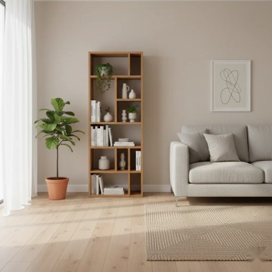 Bergen Bücherregal aus Eichenfurnier, matt lackiert | Woodek Design