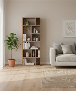 Bergen Bücherregal aus Eichenfurnier, matt lackiert | Woodek Design