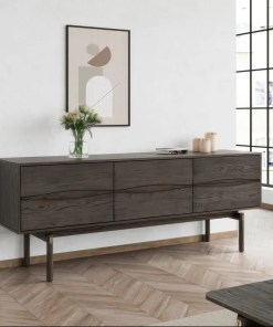 Celeste Kommode aus massiver Eiche, Espresso-Lack | Woodek Design