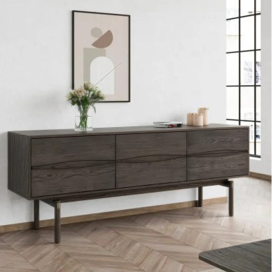 Celeste Kommode aus massiver Eiche, Espresso-Lack | Woodek Design