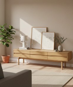 CELESTE TV-Möbel Eiche massiv natur | Woodek Design
