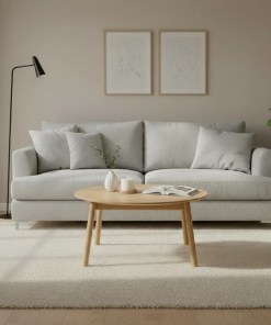 CELESTE Runder Couchtisch Eiche natur 80 cm | Woodek Design