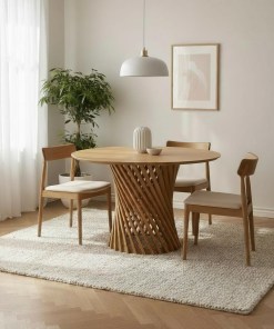 Runder Esstisch Emma aus massiver Eiche | Woodek Design
