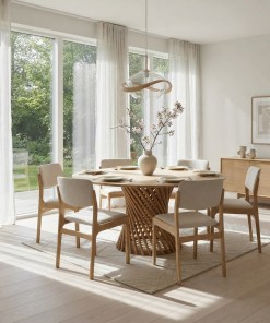 Runder Esstisch Emma aus massiver Eiche | Woodek Design