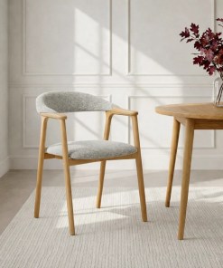FRANZ Stuhl Eiche natur Stoff NOEL 004 | Woodek Design