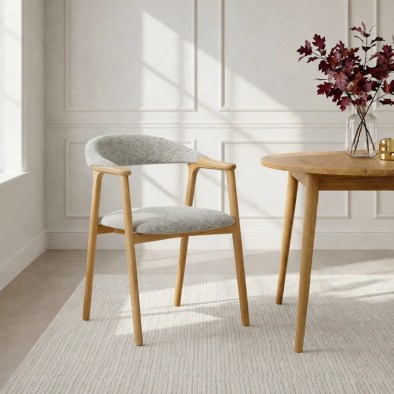 FRANZ Stuhl Eiche natur Stoff NOEL 004 | Woodek Design