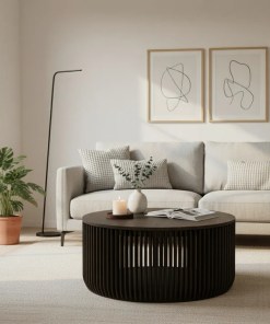 Franz Couchtisch aus Eiche (Massivholz & Furnier), Espresso-Lack | Woodek Design