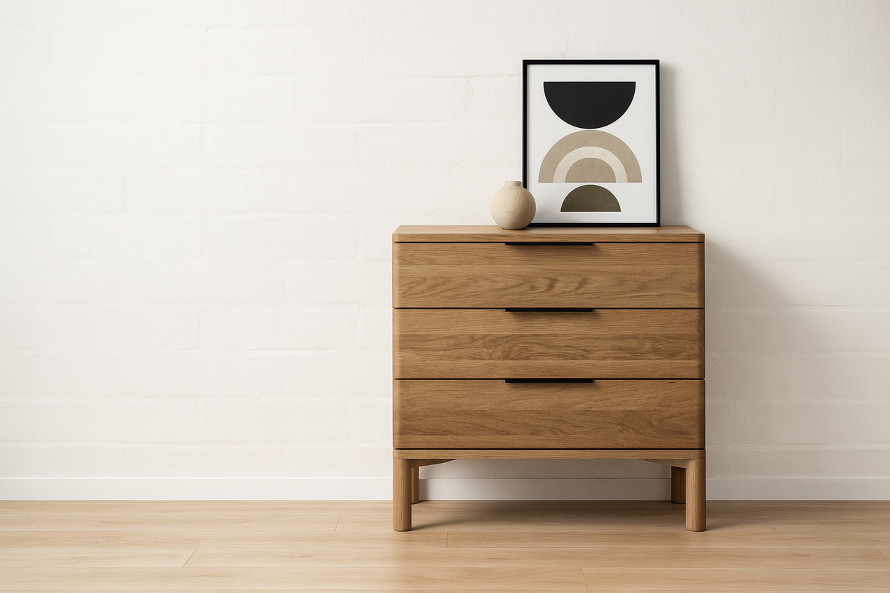 Harry Kommode aus massiver Eiche, matt lackiert | Woodek Design