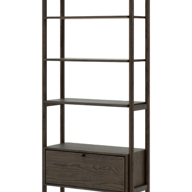 Franz Bücherregal aus Eiche (Massivholz & Furnier), Espresso-Lack | Woodek Design