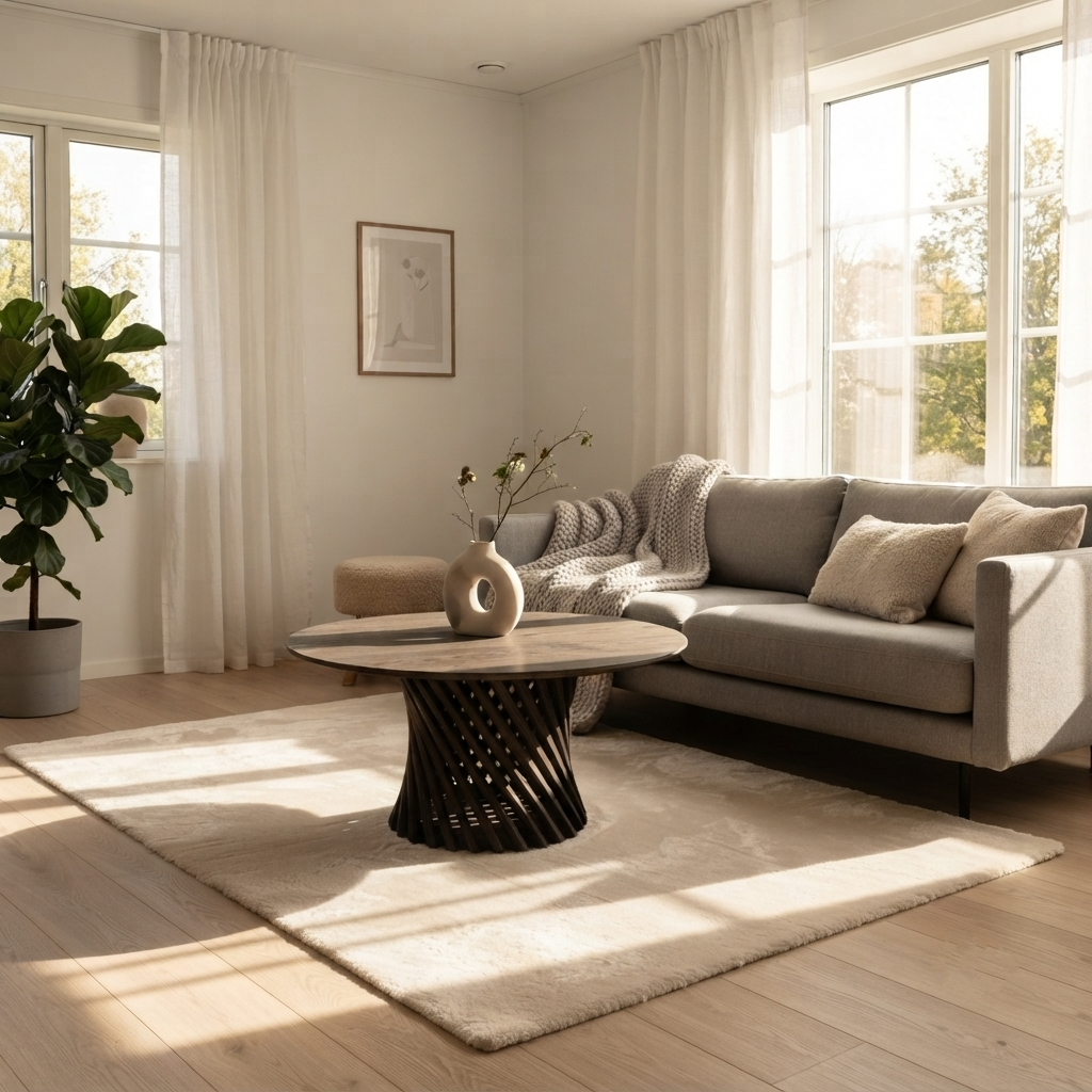 Couchtisch Emma D80 Espresso aus massiver Eiche | Woodek Design