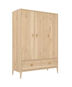 Kleiderschrank Elin 3 Türen aus massiver Eiche | Woodek Design