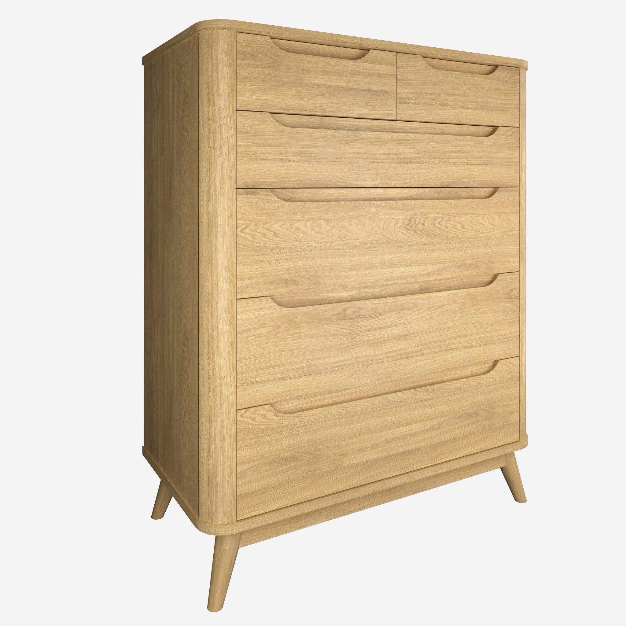 Hochkommode Nora 4+2 aus massiver Eiche | Woodek Design