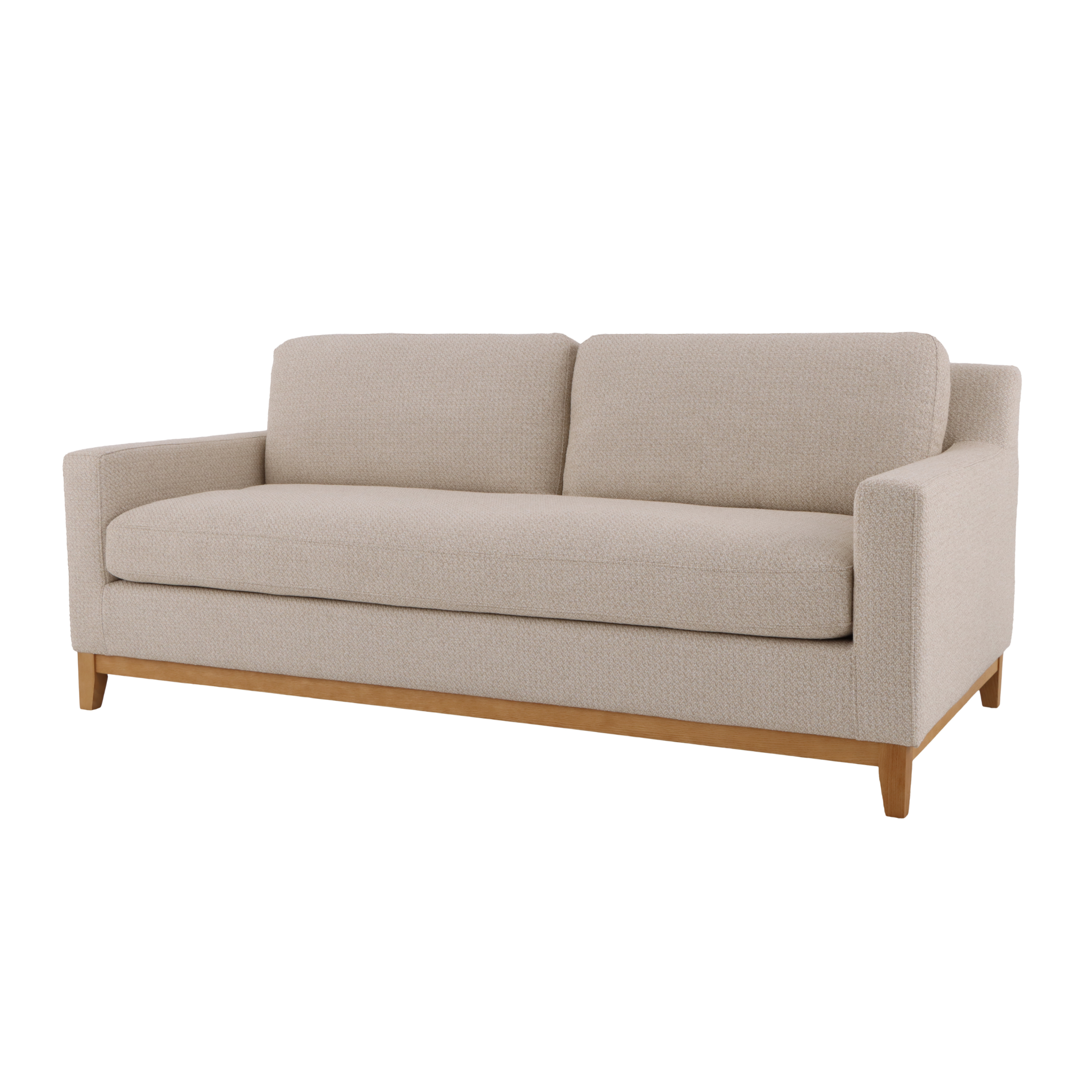 Woodek Schlafsofa TOMMY mit Bettfunktion, Nature Stoff beige, mit Matratze
